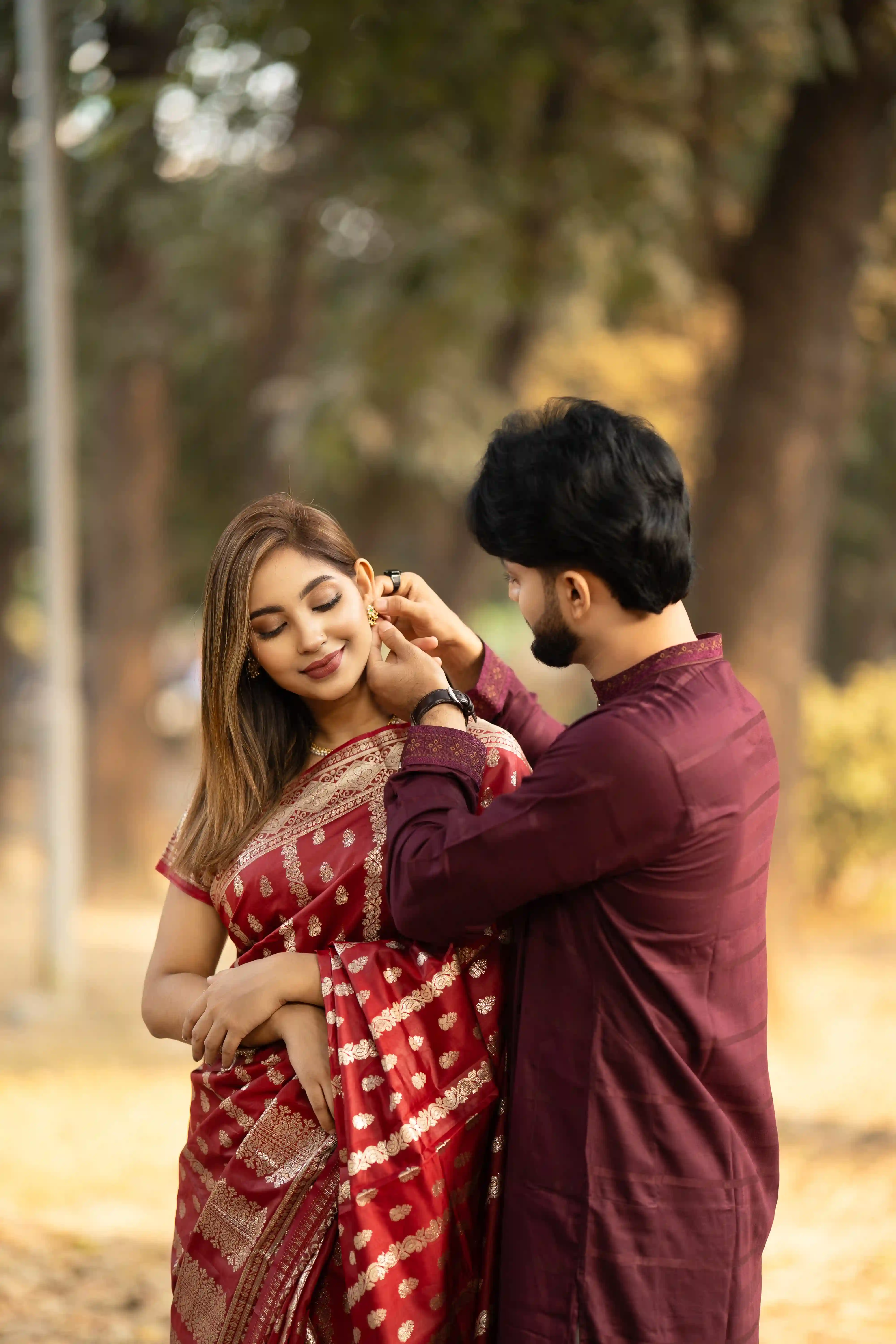 Couple Combo- Aruna (Maroon)