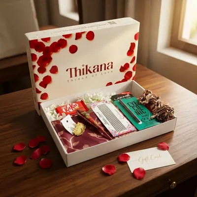 Chandralata - Half Slik Combo Saree - Maroon - Romantic Lifestyle Hamper