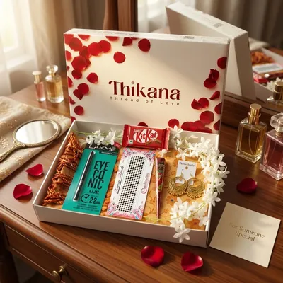 Ruptara - Soft Slik Combo Saree - Golden Mustard - Romantic Lifestyle Hamper