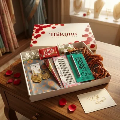 Ruptara - Soft Slik Combo Saree - Ash Blue - Romantic Lifestyle Hamper